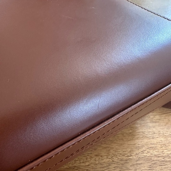 A.P.C. Farrah Small Brown Leather Top Handle Bag - Picture 8 of 10